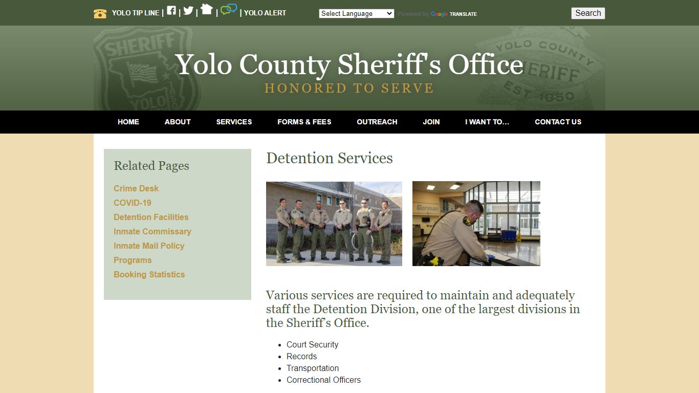 Jail - Yolo County Sheriff's Office | Woodland, CA